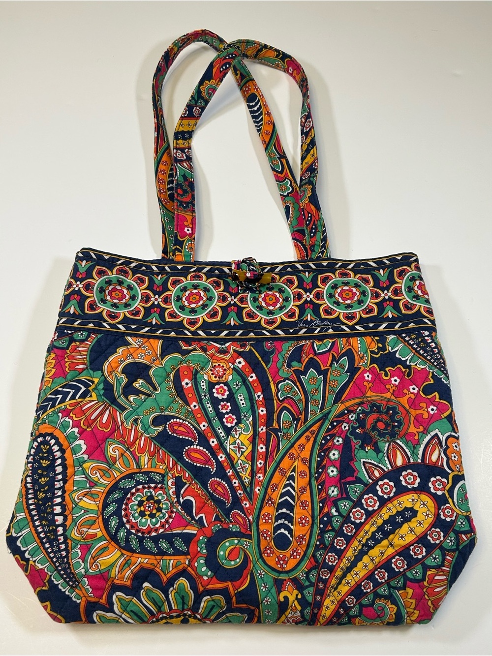 Vera Bradley Multicolor Paisley Tote Bag EUC Cottagecore Festival